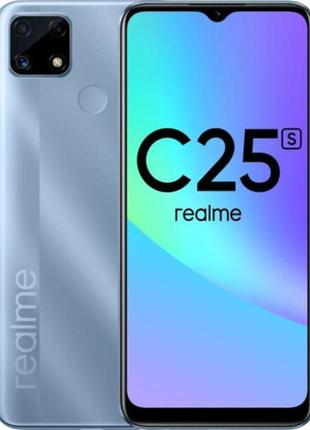 Смартфон realme c25s 4/64 blue, 48+2+2/8мп, 2sim, 6.5" ips, 6000mah, 4g (lte), 8 ядер