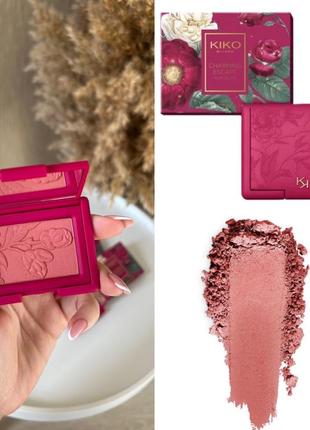 Рум'яна kiko charming escape silky blush 03 rose garden2 фото