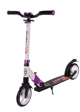 Самокат городской 2-х колёсный sc21015 (rl7t),extreme motion prime,pu180 мм, алюминиевый (фиолетовый)