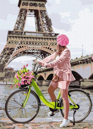 Картина за номерами "прогулянка по парижу" ідейка kho4823 40х50 см