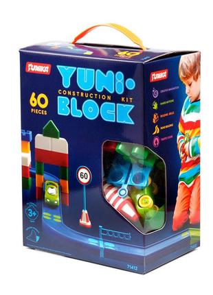 Конструктор детский "yuni-blok" 71412, 60 крупных деталей