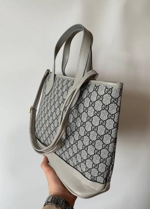 Сумка gucci bag silver, шоппер3 фото