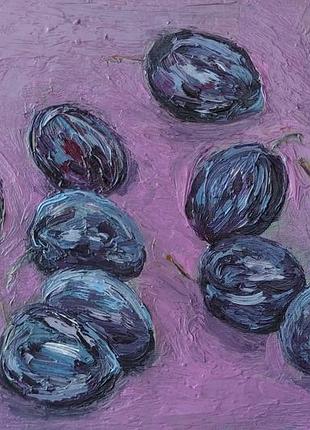 Авторская картина маслом "сливы"