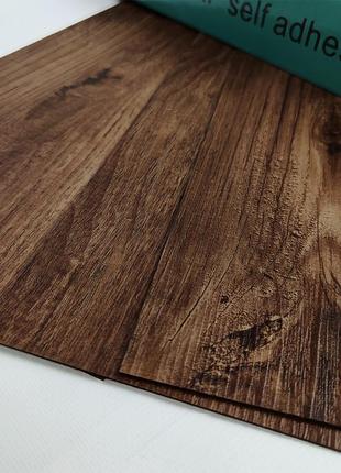 Самоклеющийся гибкий ламинат каштан, цена за 1 шт