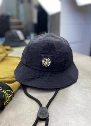 Панама stone island чорна преміум якість