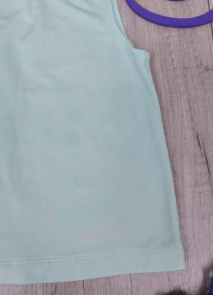 Майка для девочки h&m салатового цвета с рисунком мини маус размер 122/128 (6-8 лет)7 фото