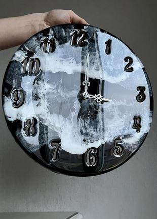 Настінний годинник з епоксидної смоли море , подарунок , епоксидна смола7 фото