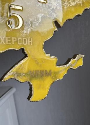Годинник україна,мапа україни з епоксидної смоли6 фото