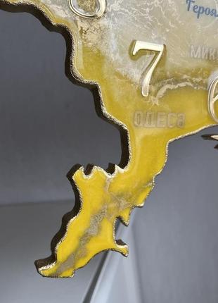 Годинник україна,мапа україни з епоксидної смоли7 фото