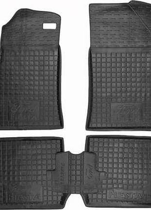 Поліуретанові килимки ford fiesta 2002-2008 чорний, кт - 4шт 11181 avto-gumm (форд фієсту)