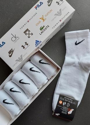 Шкарпетки в стилі nike - 6 пар, середньої посадки.