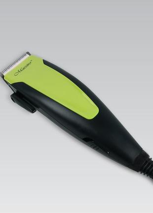 Машинка для стриження волосся від мережі maestro mr-656c-green універсальна машинка для стриження 4в1