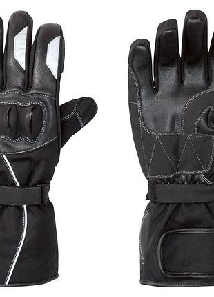 Мотоперчатки з захистом і світвловідбивачами для чоловіка crivit 3m™ thinsulate™ 341879 10,xl чорний