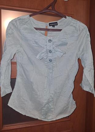 Блуза с оригинальным бантом (под жабо)1 фото