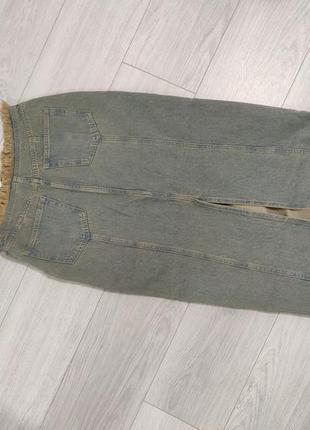Стильная джинсовая юбка макси9 фото