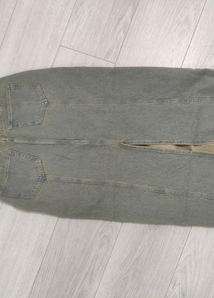 Стильная джинсовая юбка макси10 фото