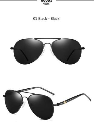 Поляризационные очки aviator polarized солнцезащитные uv4002 фото