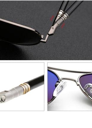 Поляризационные очки aviator polarized солнцезащитные uv4003 фото