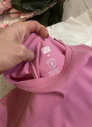 Фирменная базовая футболка в рубчик розового цвета f&amp;f3 фото