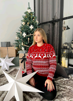 Светр новорічний. парний унісекс. светр для усієї сім'ї.8 фото