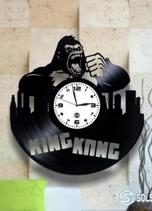 Кинг-конг. настенные часы из виниловой пластинки. уникальный подарок!1 фото