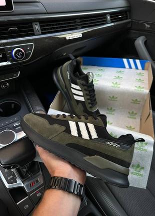 Мужские кроссовки adidas retropy black army green