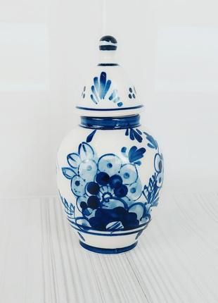 Колекційна ваза з кришкою, спецівник delft. голландія