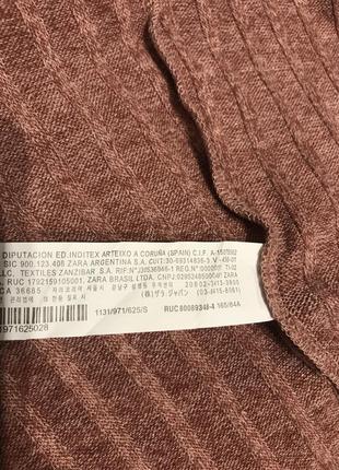 Рубашка-поло zara soft rib розовая на пуговицах 1131/9719 фото