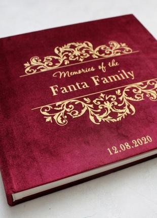Білий велюровий фотоальбом, подарунок нареченій, весільний фотоальбом, річниця весілля