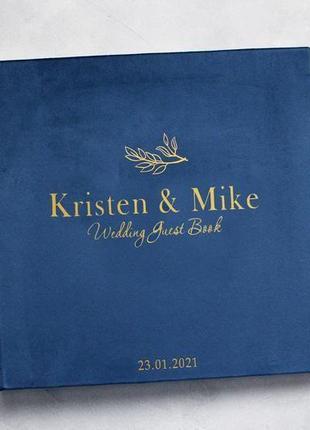 Синій велюровий альбом, свадебный альбом, годовщина свадьбы, синий альбом, паперове весілля6 фото