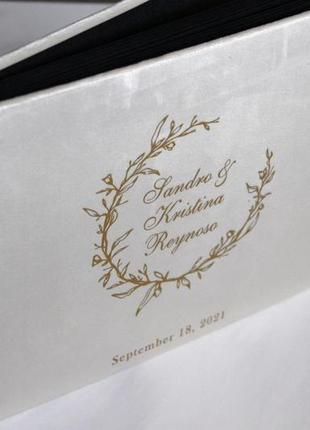 Айворі велюровий альбом, весільний альбом, годовщина свадьбы, семейный альбом, бумажная свадьба5 фото
