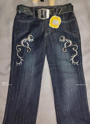 Новые джинсы девочка с ремнем 26 р.