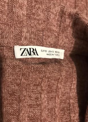 Рубашка-поло zara soft rib розовая на пуговицах 1131/9716 фото