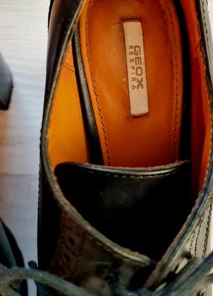 Стильні, зручні, дихаючі, чорні черевики geox.3 фото