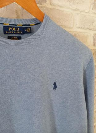 Свитер polo ralph lauren голубой мужской m