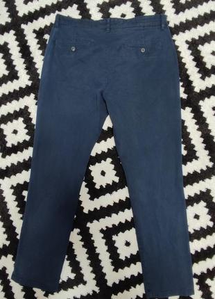 Брюки брюки мужские синие плотные прямые slim fit повседневные easy, размер l2 фото