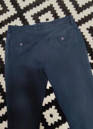 Брюки брюки мужские синие плотные прямые slim fit повседневные easy, размер l4 фото