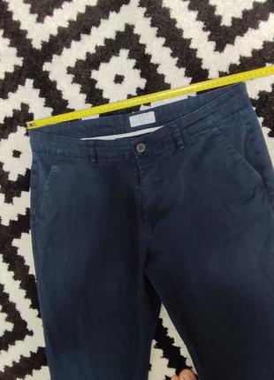 Брюки брюки мужские синие плотные прямые slim fit повседневные easy, размер l5 фото