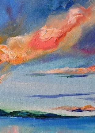 Картина маслом "мечты лета", пейзаж живопись, 60х80 см картины цветы4 фото
