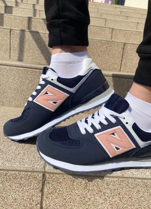 Жіночі повсякденні сині кросівки new balance, стильні демисе