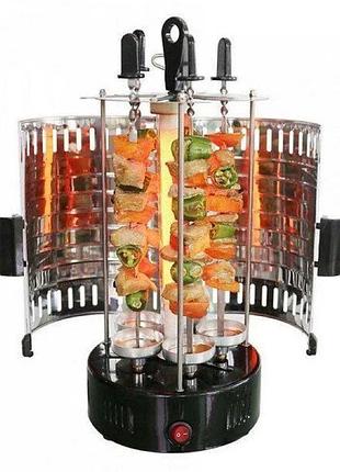 Электрошашлычница bbq шашличниця domotec ms-7781 чорна на 6 шамп