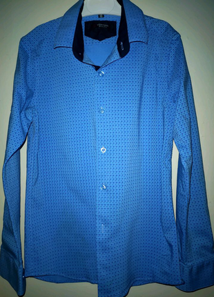 Блакитна сорочка 9-10 років2 фото