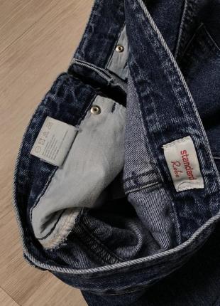 Джинсы джинси укороченные клёш синие с базовые бахромой целые с размер мом скини по фигуре7 фото
