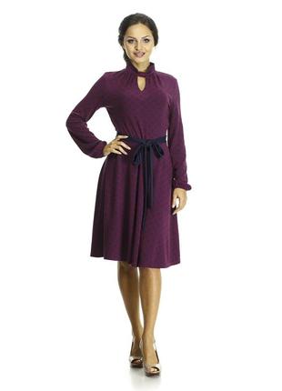 Платье бордово-синее в рисунок helen-a