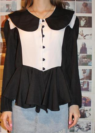 Шифонова блузка, сорочка з довгим рукавом