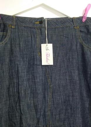 Стильная джинсовая юбка макси 20/54-56 размера2 фото