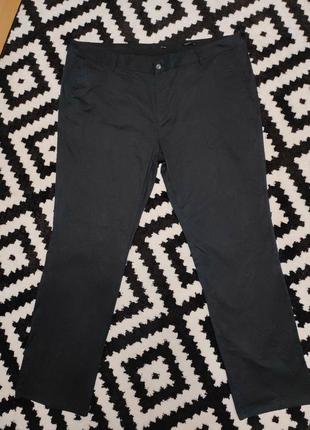 Штани брюки чоловічі чорні щільні прямі широкі довгі повсякденні , розмір 6xl - 7xl