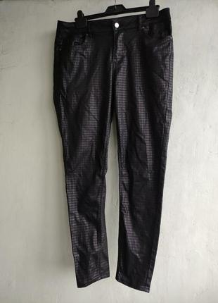 Черные джинсы скинни в принт гусиная лапка, distrikt norrebro хл