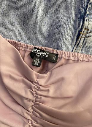 ☘️топ атласний на довгий рукав missguided☘️3 фото