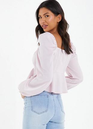 ☘️топ атласний на довгий рукав missguided☘️9 фото